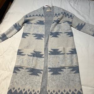 Jessica Simpson, open front ling cardigan